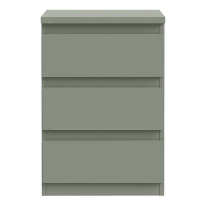 Edmore 3 Drawer Bedside Chest in Sage Green