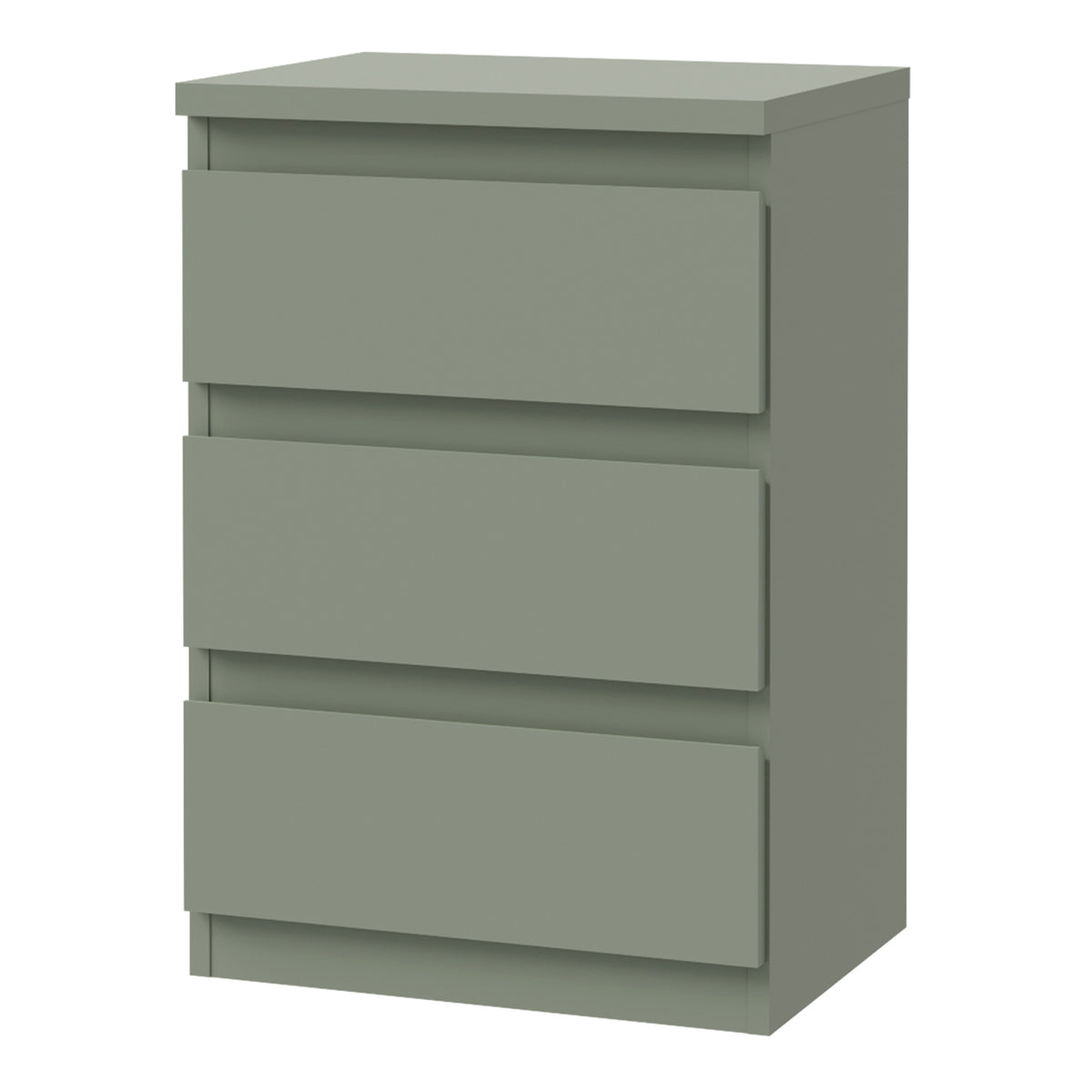 Edmore 3 Drawer Bedside Chest in Sage Green
