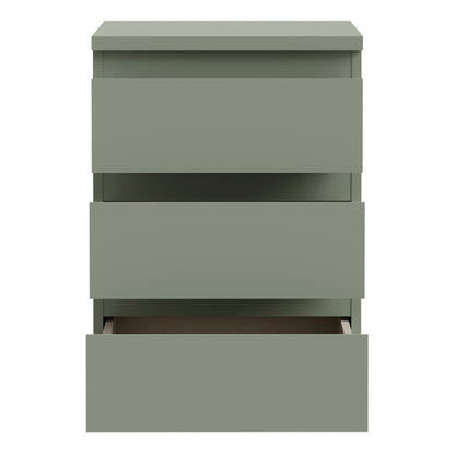 Edmore 3 Drawer Bedside Chest in Sage Green
