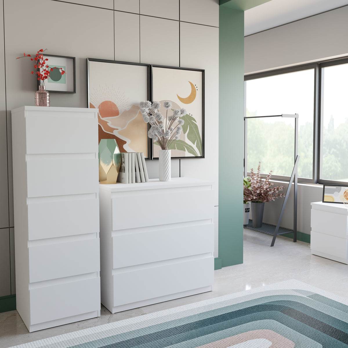 Edmore 3 Drawer Chest in White