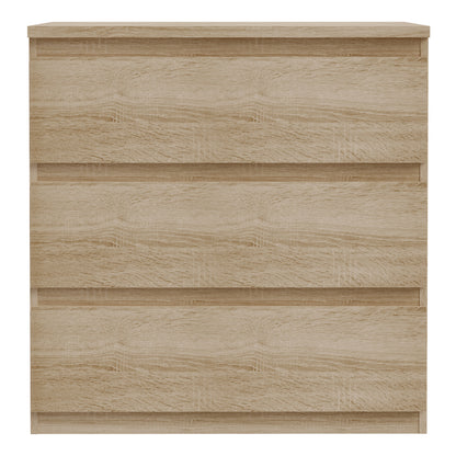 Edmore 3 Drawer Chest in Sonoma Oak