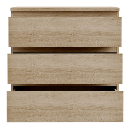 Edmore 3 Drawer Chest in Sonoma Oak
