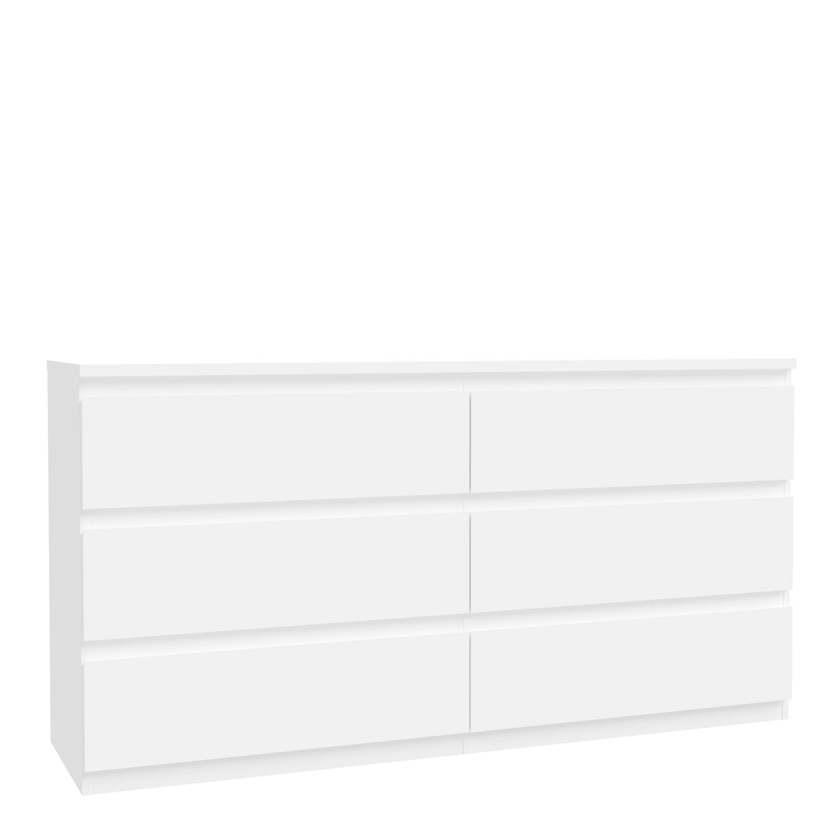 Edmore 6 Drawer Wide Chest in White