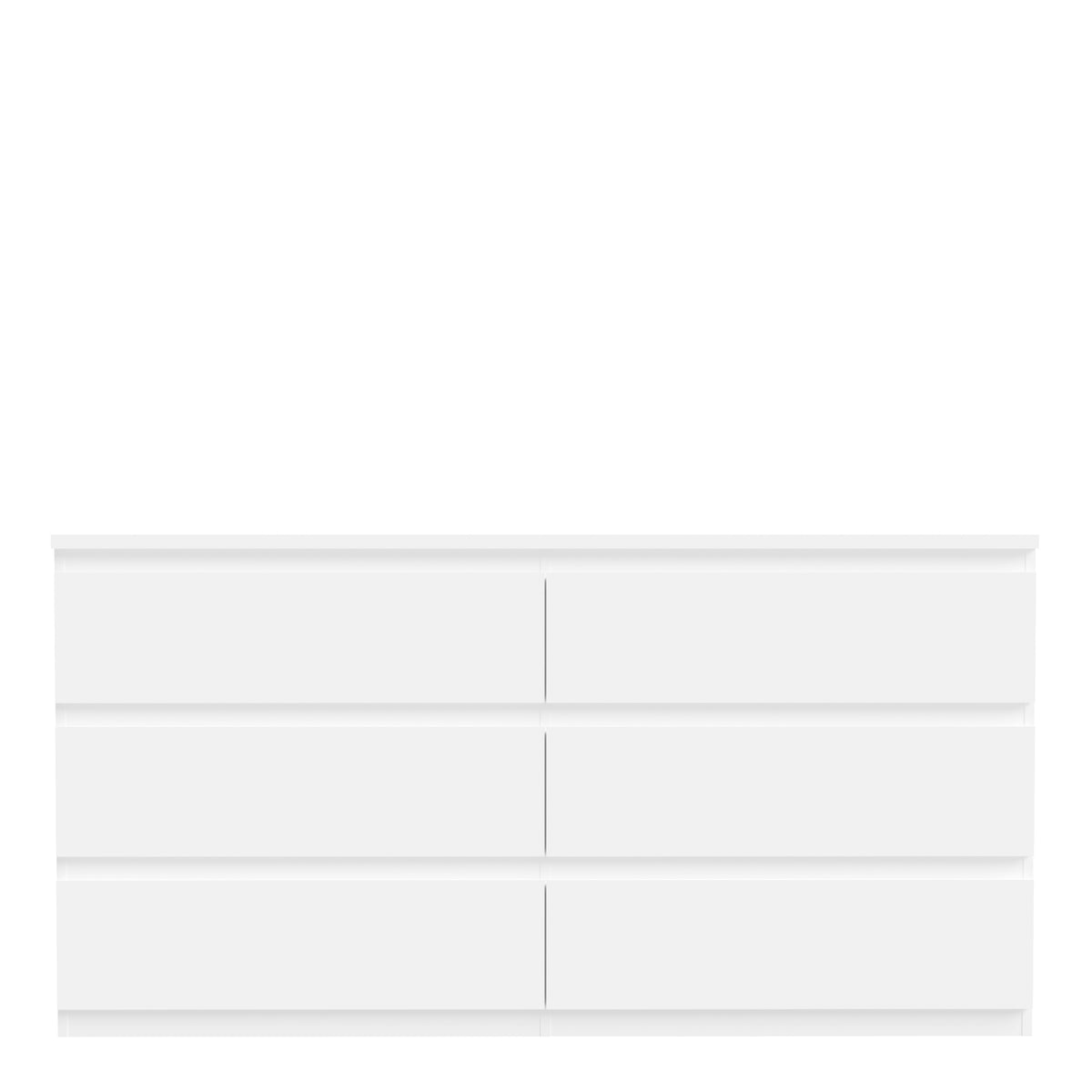 Edmore 6 Drawer Wide Chest in White