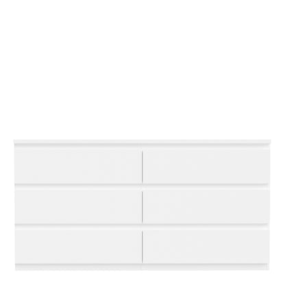 Edmore 6 Drawer Wide Chest in White