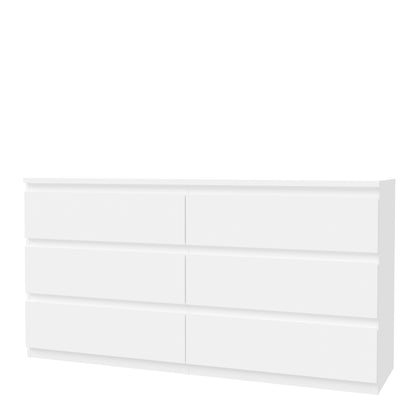 Edmore 6 Drawer Wide Chest in White