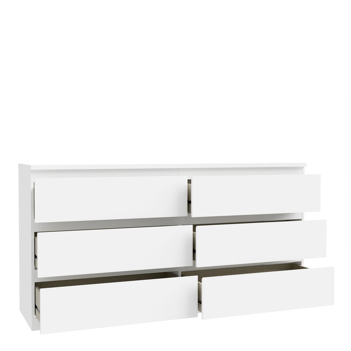 Edmore 6 Drawer Wide Chest in White