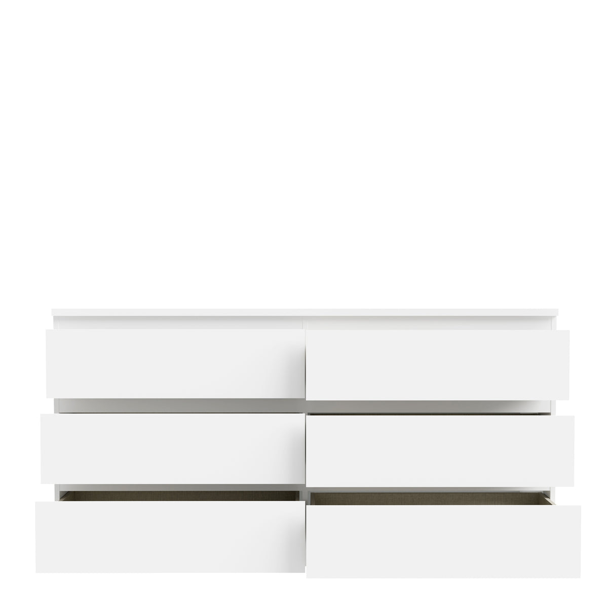 Edmore 6 Drawer Wide Chest in White
