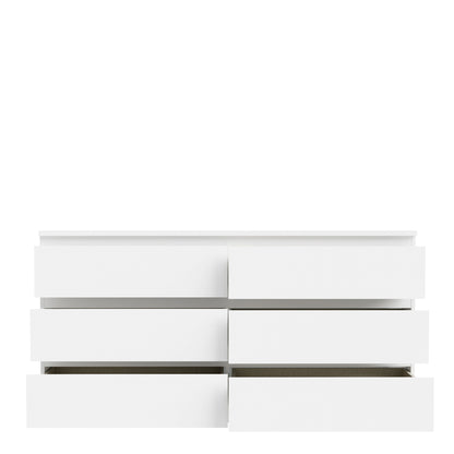Edmore 6 Drawer Wide Chest in White