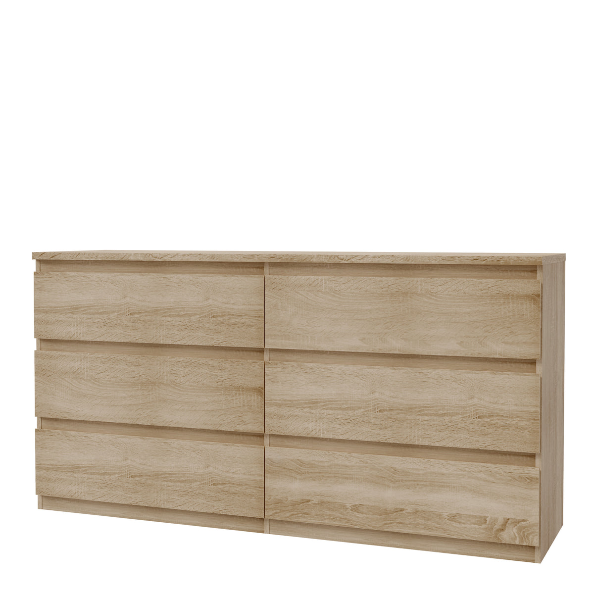 Edmore 6 Drawer Wide Chest in Sonoma Oak