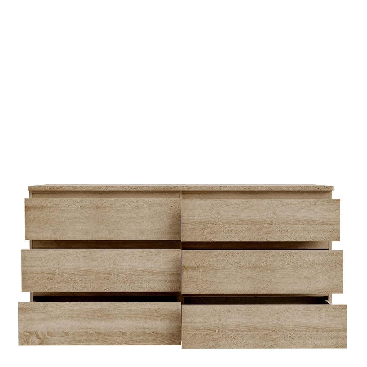 Edmore 6 Drawer Wide Chest in Sonoma Oak