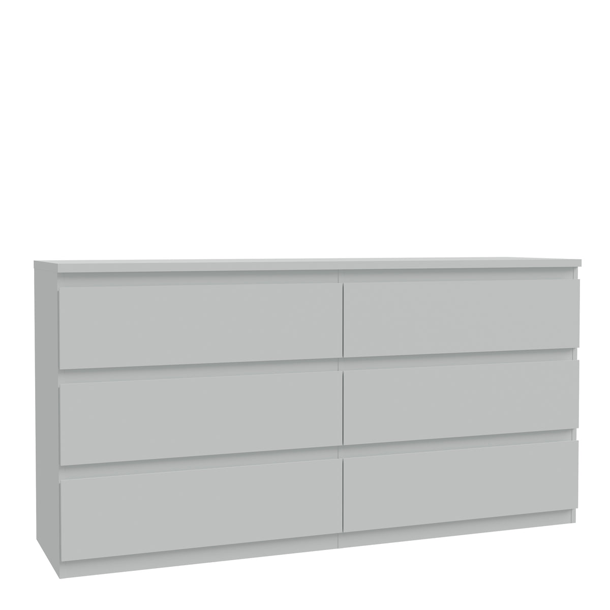 Edmore 6 Drawer Wide Chest in Light Grey
