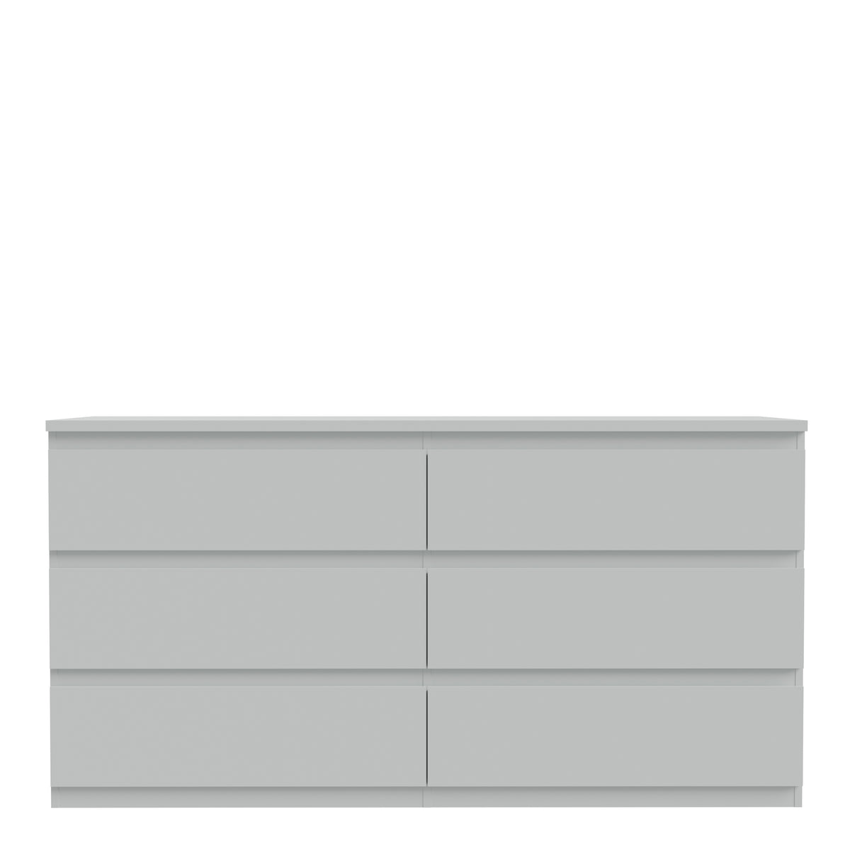 Edmore 6 Drawer Wide Chest in Light Grey