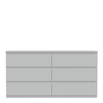 Edmore 6 Drawer Wide Chest in Light Grey