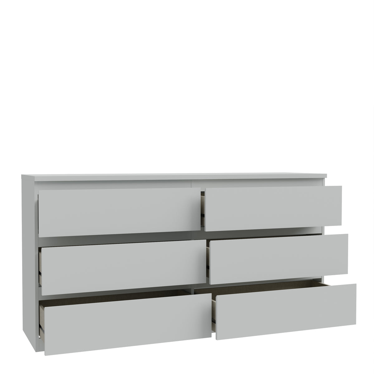 Edmore 6 Drawer Wide Chest in Light Grey
