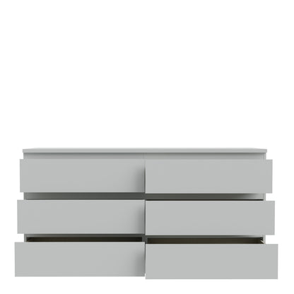 Edmore 6 Drawer Wide Chest in Light Grey