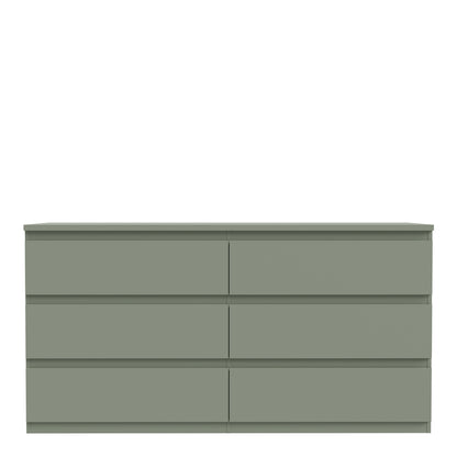 Edmore 6 Drawer Wide Chest in Sage Green