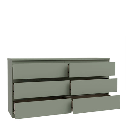 Edmore 6 Drawer Wide Chest in Sage Green