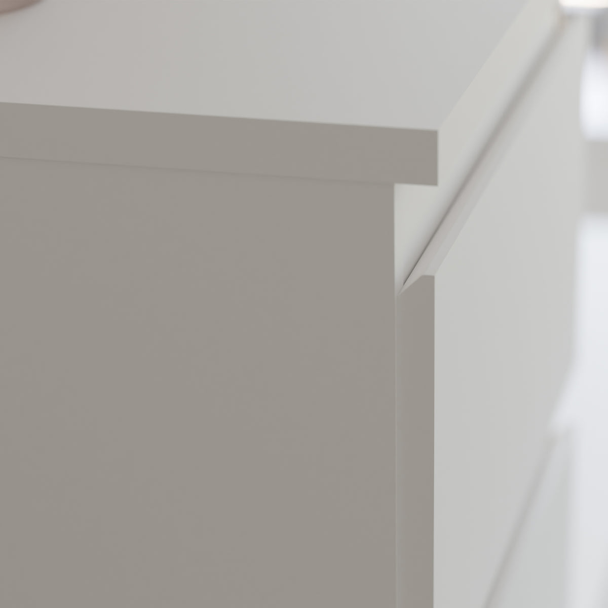Edmore 5 Drawer Tall Narrow Chest in White