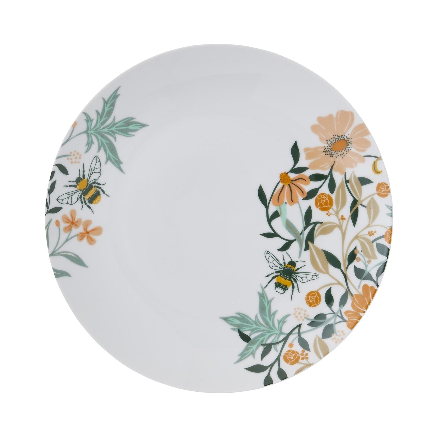 Bee Bloom Porcelain Dinner Plate