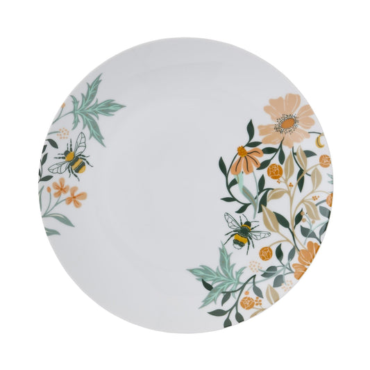 Bee Bloom Porcelain Dinner Plate
