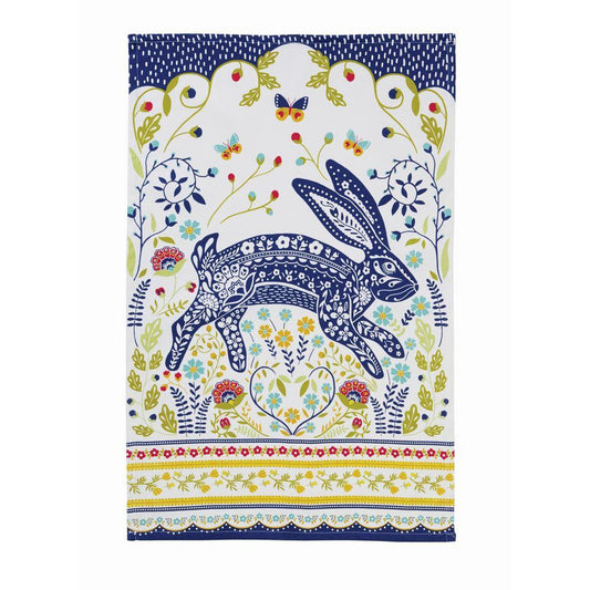 Woodland Hare Cotton Tea Towel