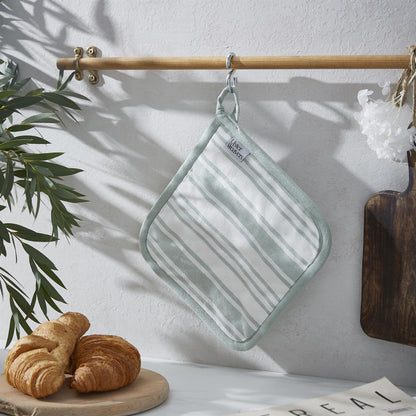 Sage Stripe Pot Mat