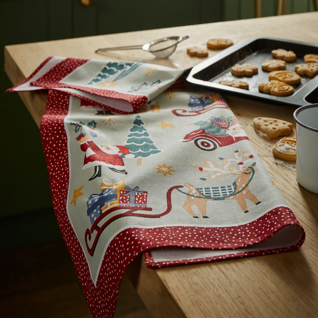 Tis the Season Recycled Cotton Blend Tea Towel