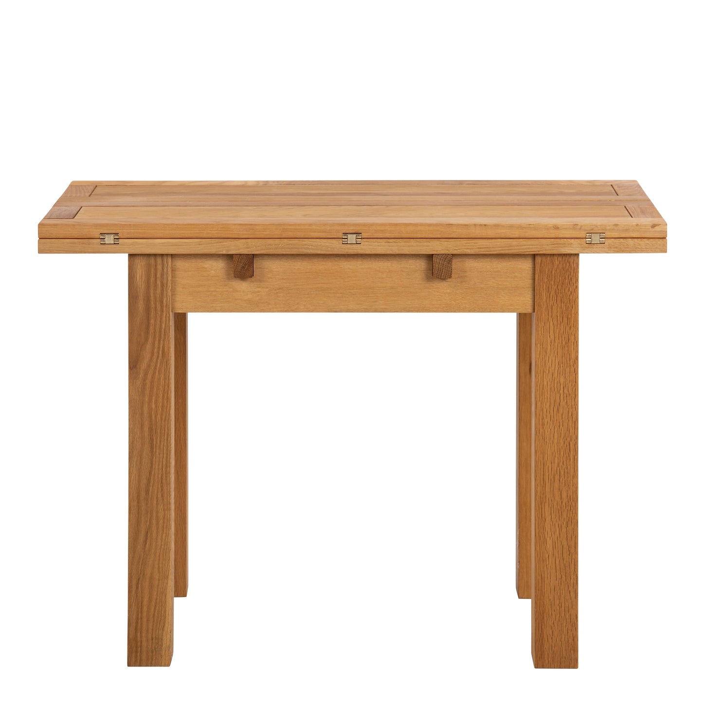 Kenley Extending Dining Table in Oak Set 4 Black Chairs