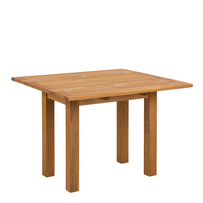 Kenley Extending Dining Table in Oak Set 4 Black Chairs
