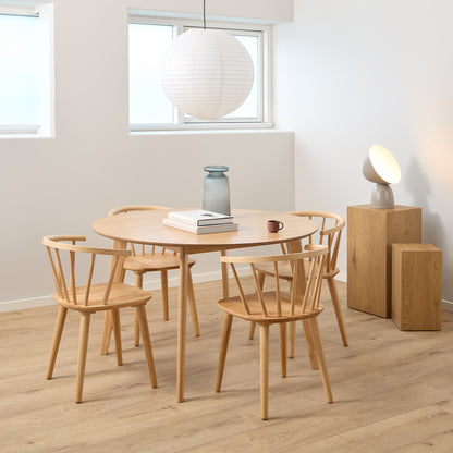 Nagano Round Dining Table in Oak Set 4 Oak Chairs