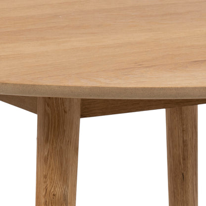 Nagano Round Dining Table in Oak Set 4 Oak Chairs