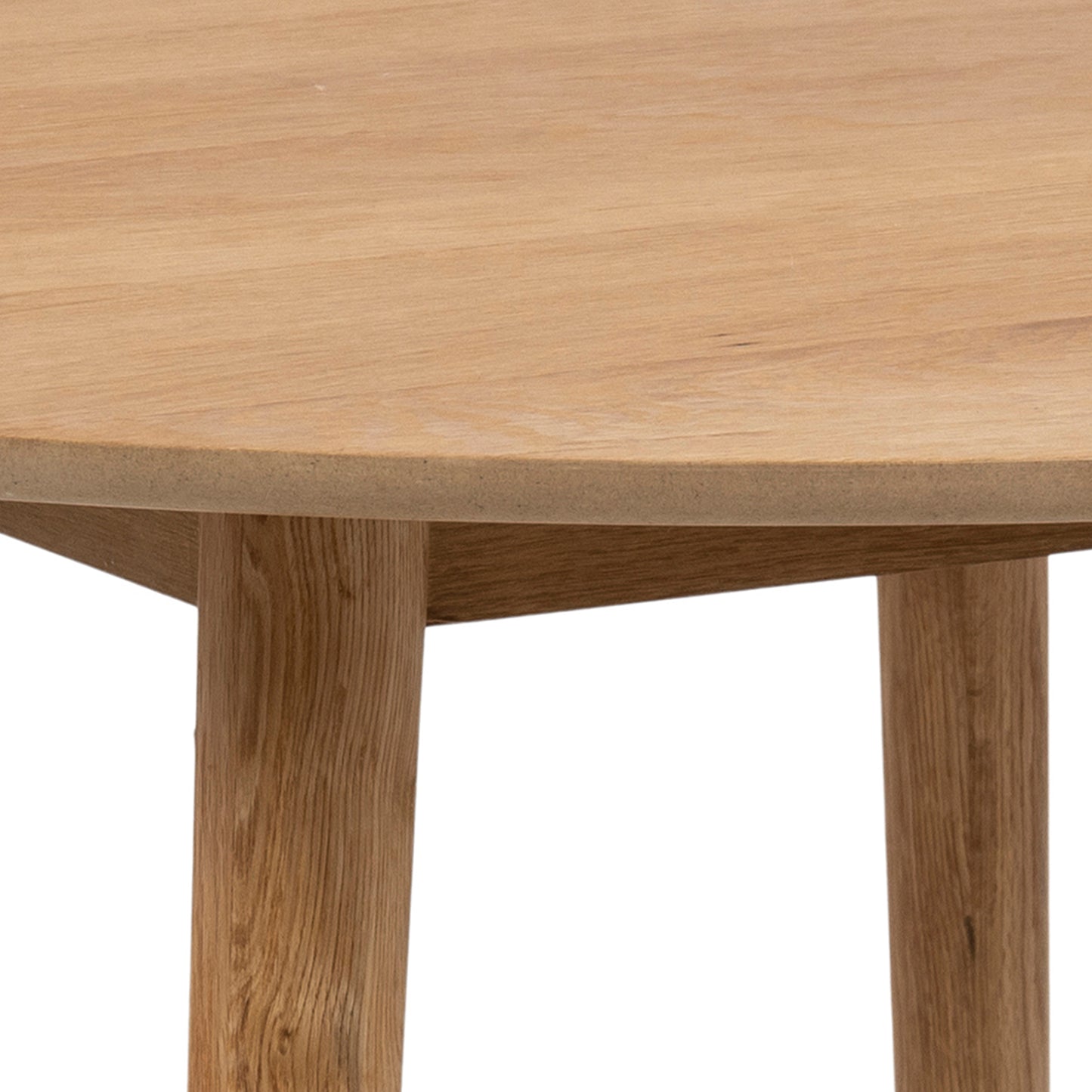 Nagano Round Dining Table in Oak Set 4 Olive Green Chairs