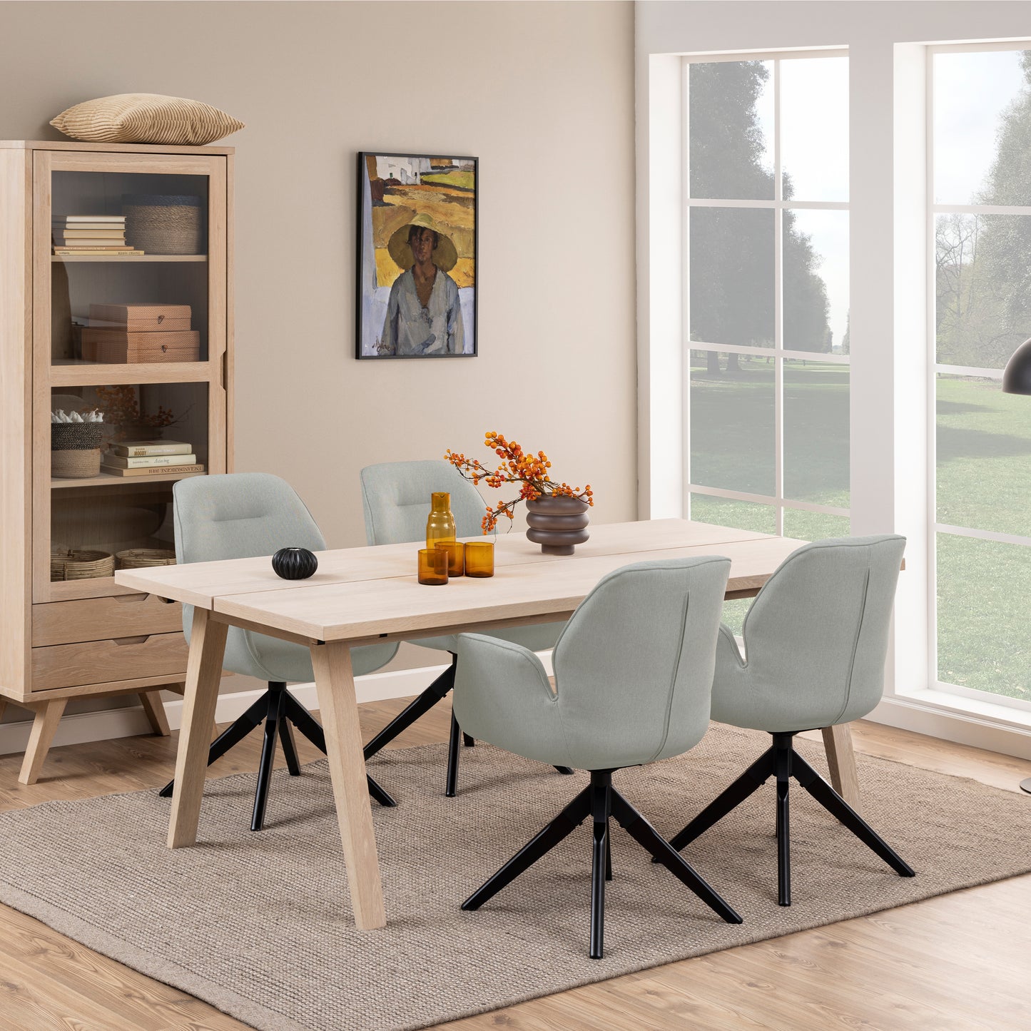 A-Line Extendable Dining Table in White Oak