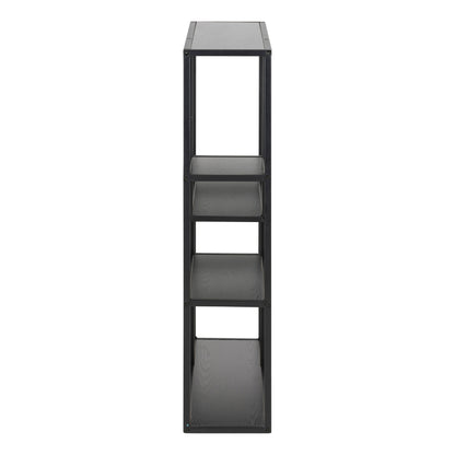 Seaford Black Metal Wall Shelf with 3 Additional Black Shelves