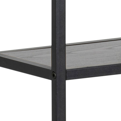 Seaford Black Metal Wall Shelf with 3 Additional Black Shelves