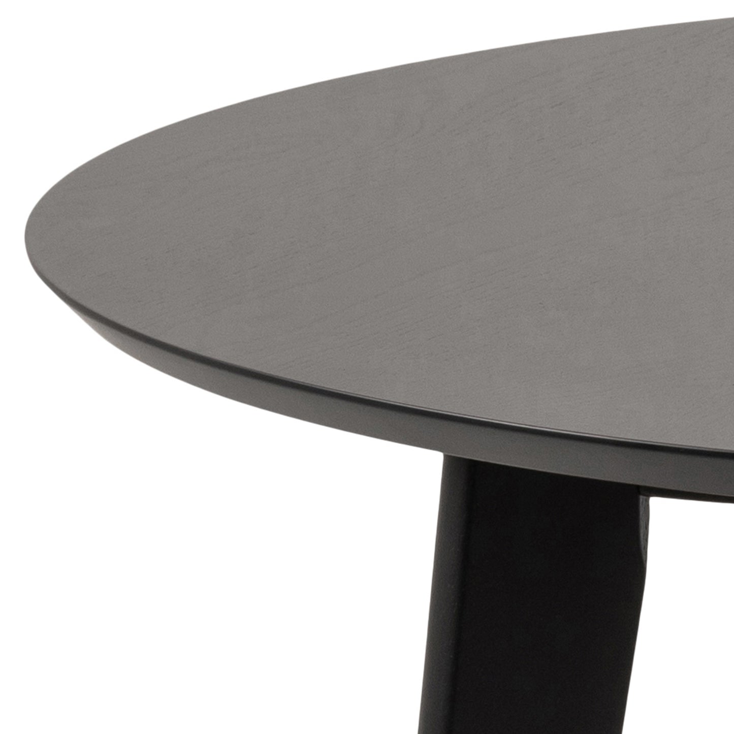 Roxby Round Dining Table in Black Set 4 Black Chairs