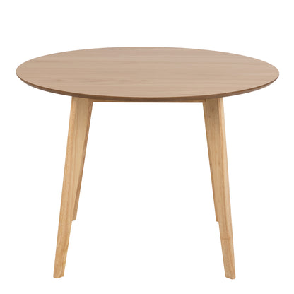 Roxby Round Dining Table in Oak Set 4 Oak Chairs