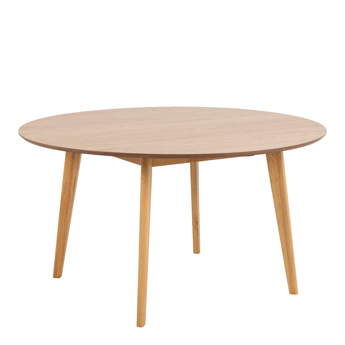 Roxby Round Dining Table in Oak Set 4 Oak Chairs