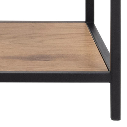 Seaford Bookcase with 5 Shelves in Black and Oak