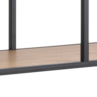 Seaford Bookcase with 5 Shelves in Black and Oak