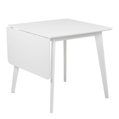 Roxby Square Dining Table in White Set 4 White Chairs