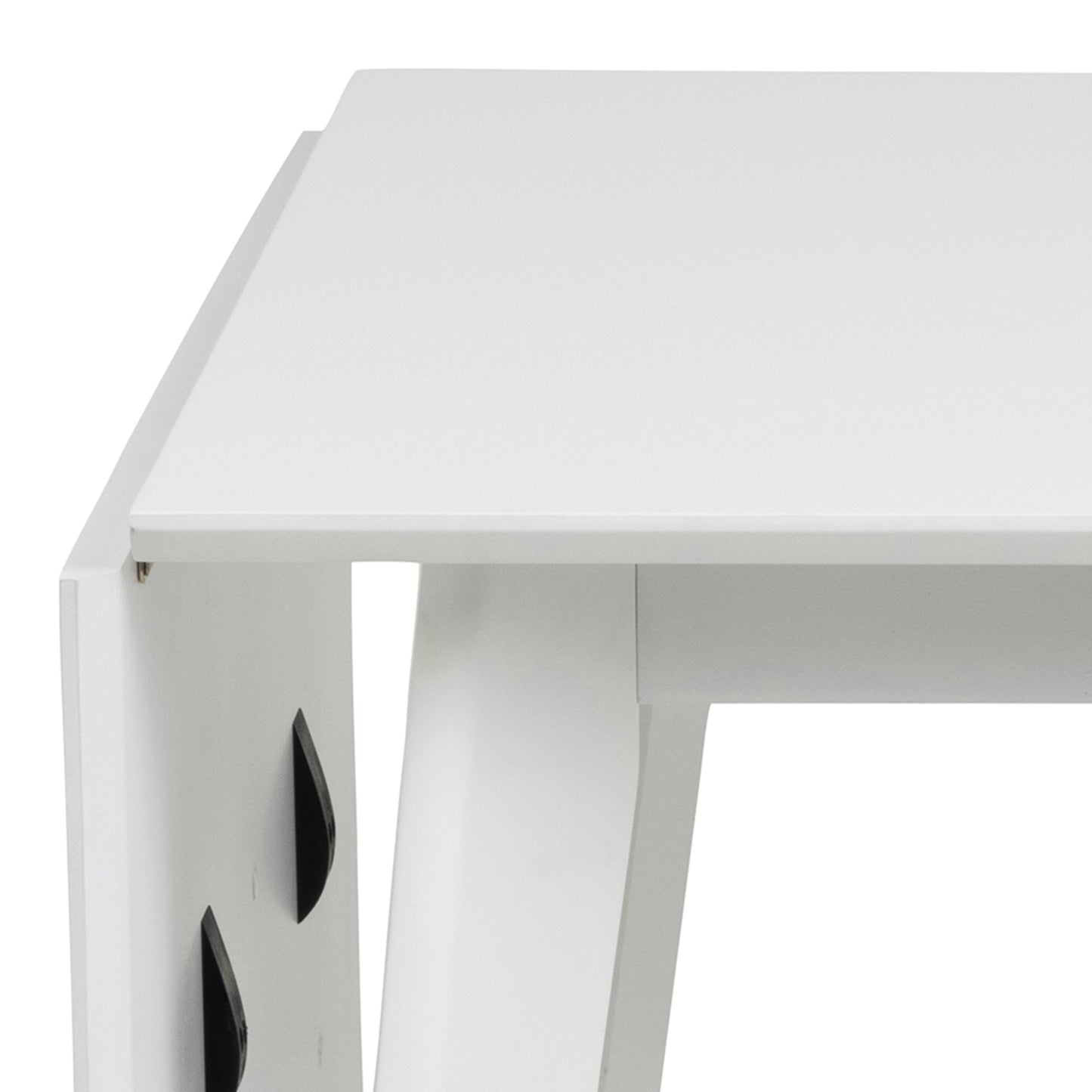 Roxby Square Dining Table in White Set 4 White Chairs