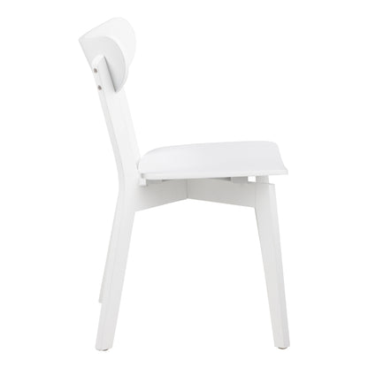 Roxby Square Dining Table in White Set 4 White Chairs