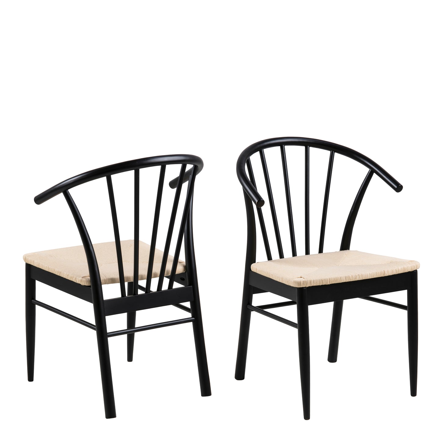 Montreux Round Extending Dining Table in Black Set 6 Black Chairs