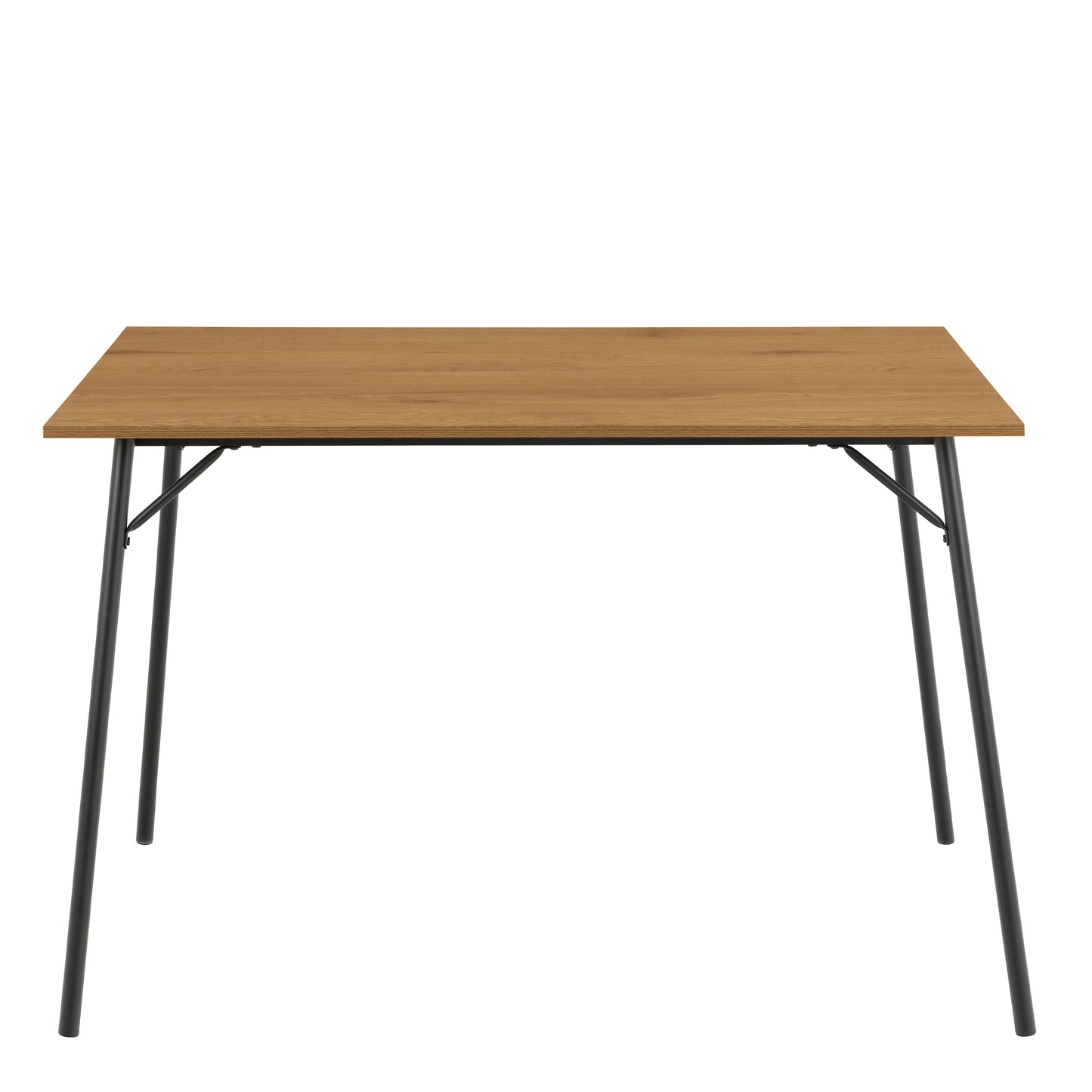Peru Dining Table in Black and Oak Set 4 Steel and Oak Chairs