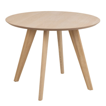 Townsville Round Dining Table in White and Oak Set 4 Chairs