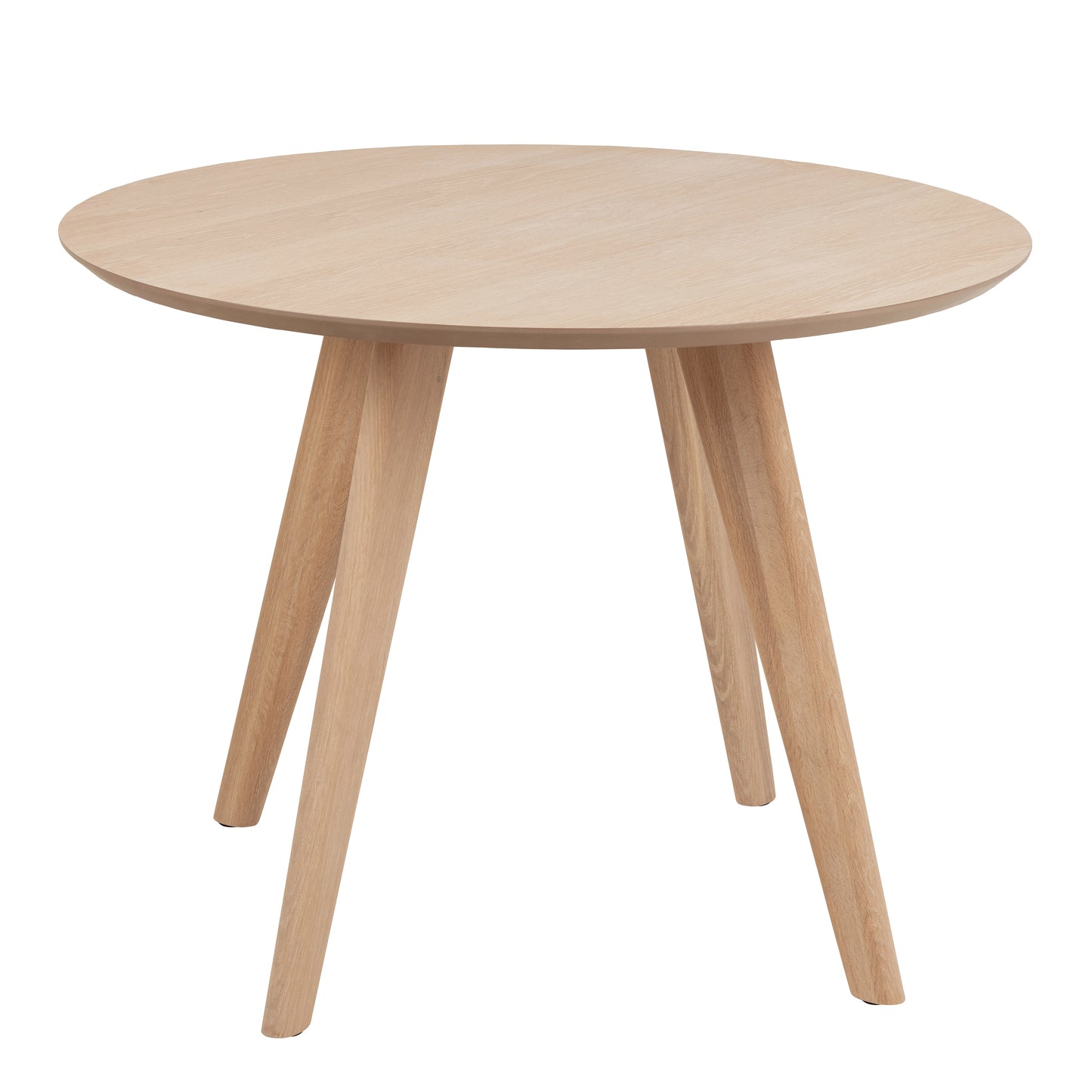 Townsville Round Dining Table in White and Oak Set 4 Chairs