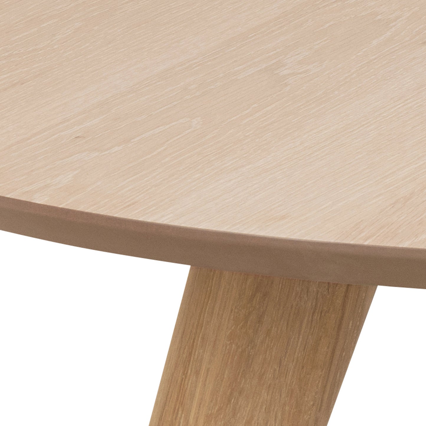 Townsville Round Dining Table in White and Oak Set 4 Chairs