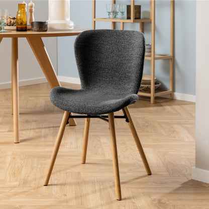 Townsville Round Dining Table in White and Oak Set 4 Chairs